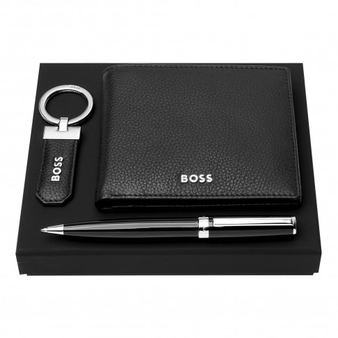 Набор HUGO BOSS (шариковая ручка, брелок и кошелек)